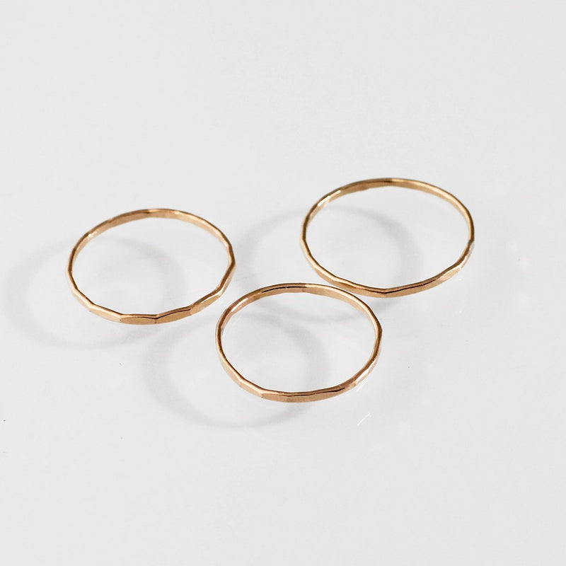 Single Thin Gold Stacking Ring