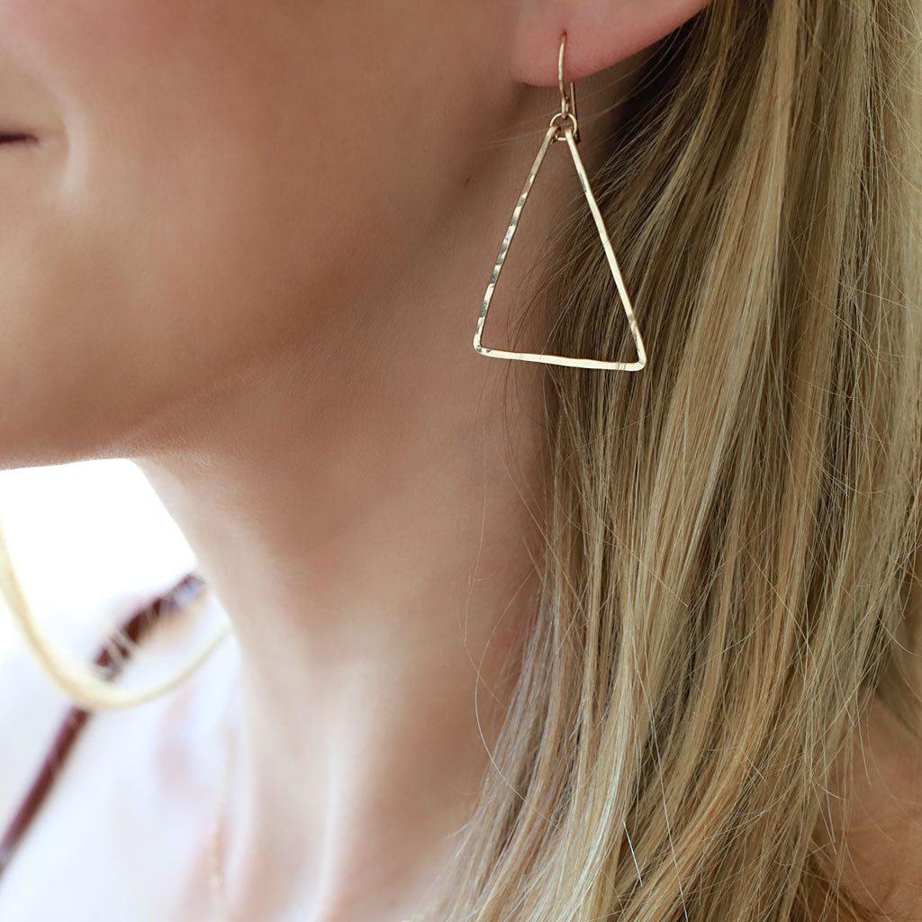 triangle hoop earrings