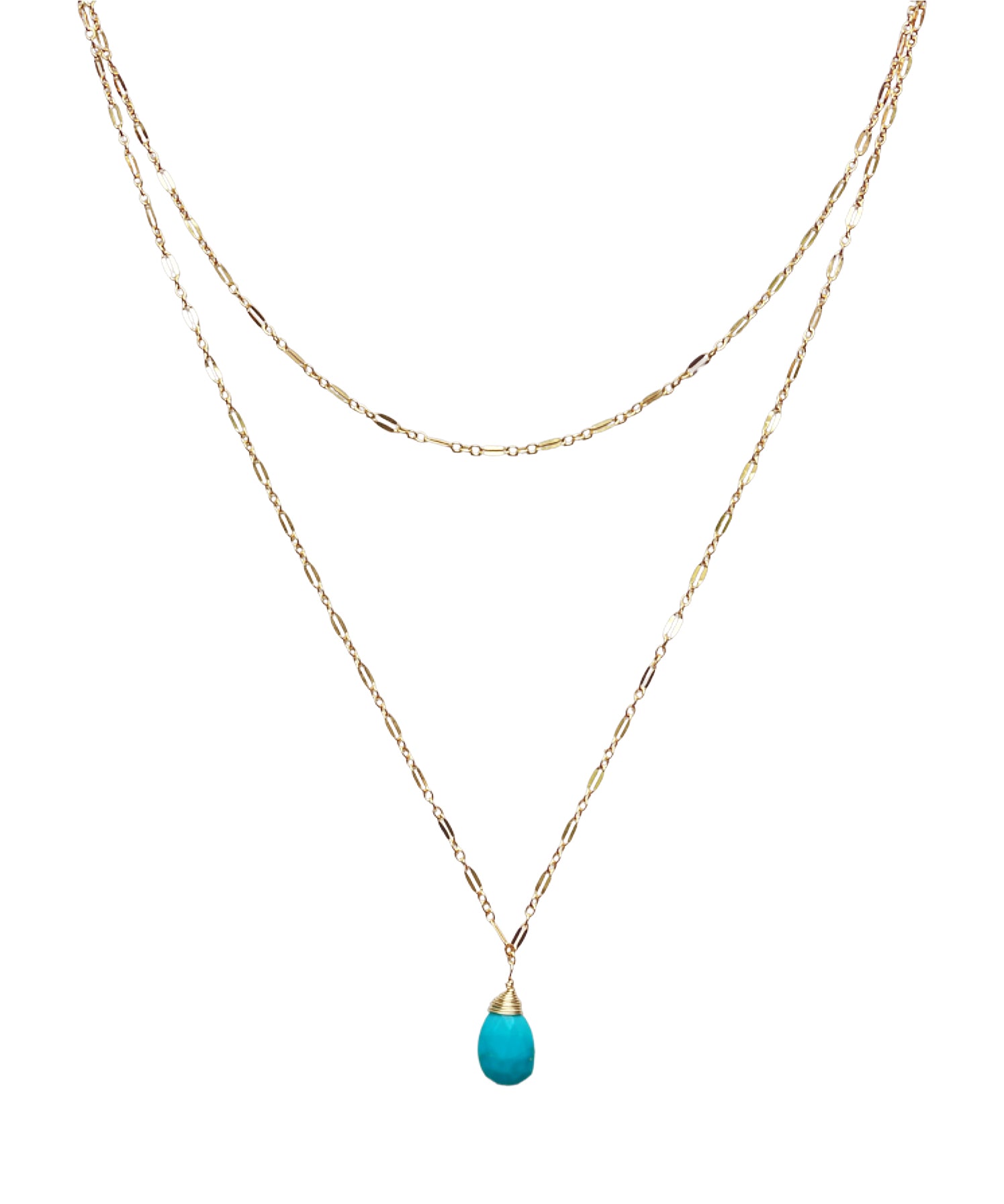 Anom.｜Turquoise Wrap Necklace Choker Wrap Turquoise Necklace | by Delia Langan Jewelry