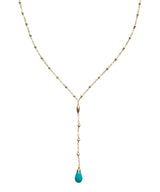 Y Gemstone Necklace - Turquoise