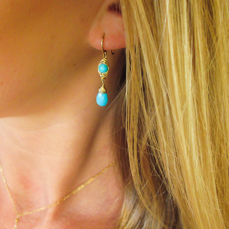 Petite Turquoise Drops