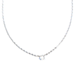 delicate white topaz and silver necklace