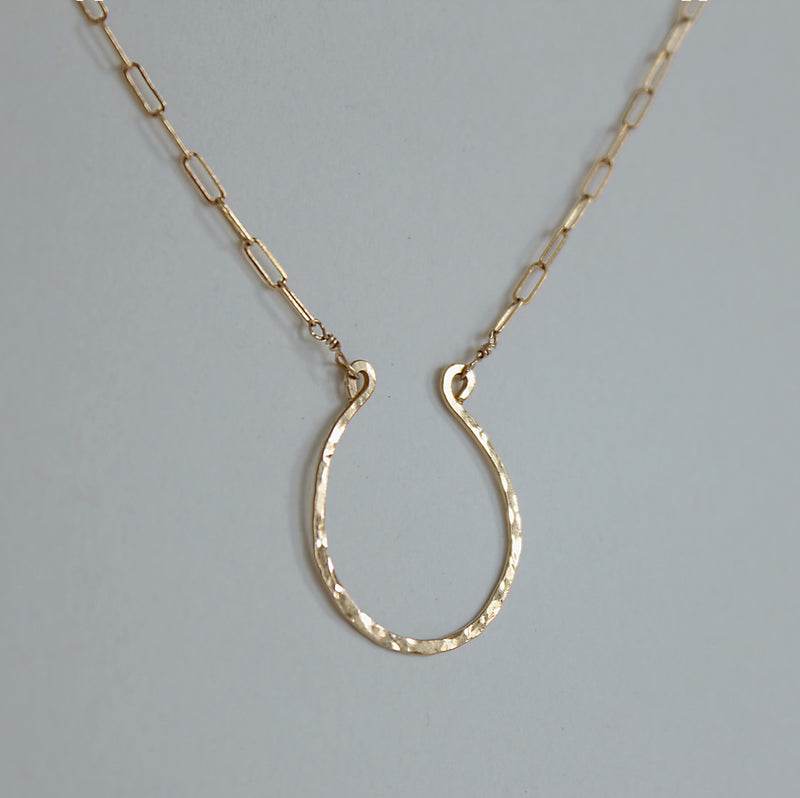xl good luck necklace gold horseshoe necklace by delia langan jewelry